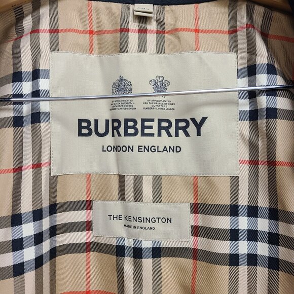 Burberry Women's Short Kensington Heritage Trench Coat Black Sz 12 / L LATEST - Picture 12 of 16